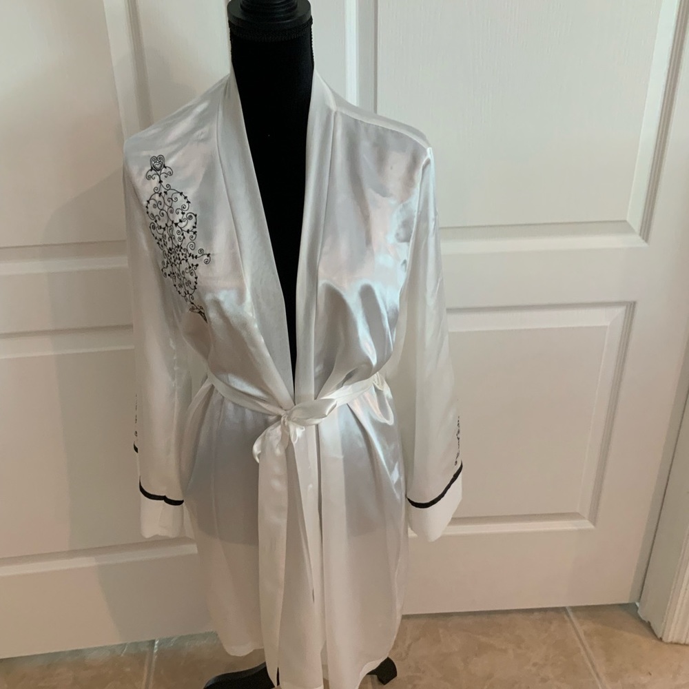 Silky bathrobe